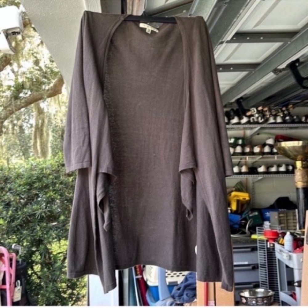 CAbi Brown Cardigan thin  Open Front